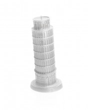 XXL Tower of Pisa Candle - Silver